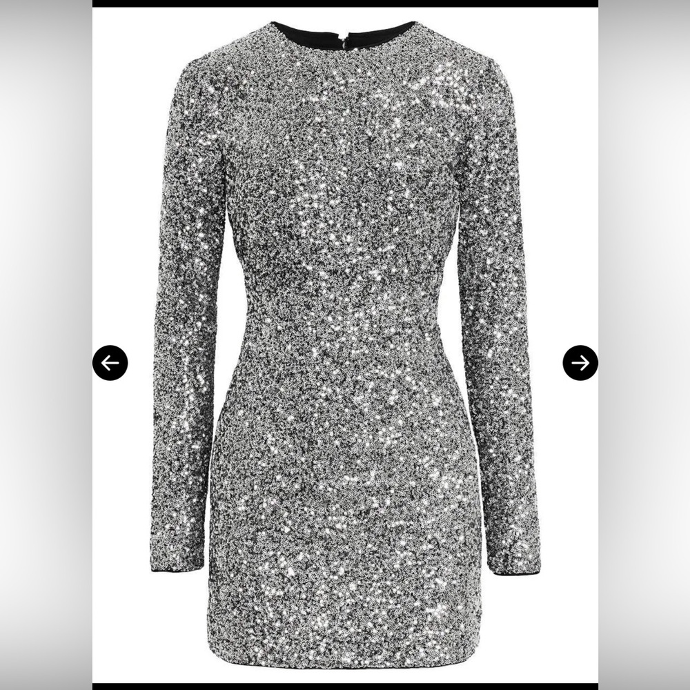 FRAME Sequined Tulle Mini Dress
